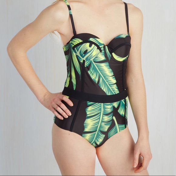 Modcloth Other - Modcloth Palm One Piece Swimsuit